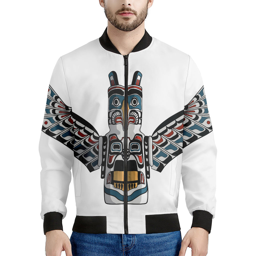 Native American Eagle Totem Print Men's Bomber Jacket