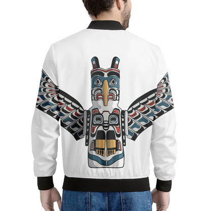 Native American Eagle Totem Print Men's Bomber Jacket