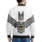 Native American Eagle Totem Print Men's Bomber Jacket