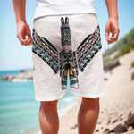 Native American Eagle Totem Print Men's Cargo Shorts