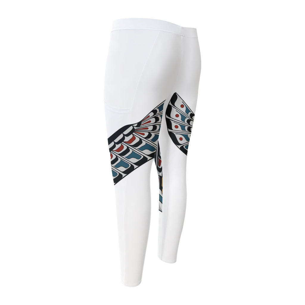 Native American Eagle Totem Print Men's Compression Pants