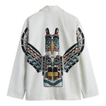 Native American Eagle Totem Print Men's Cotton Blazer