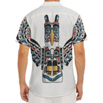 Native American Eagle Totem Print Men's Deep V-Neck Shirt