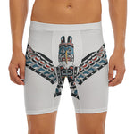 Native American Eagle Totem Print Men's Long Boxer Briefs