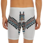 Native American Eagle Totem Print Men's Long Boxer Briefs