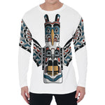 Native American Eagle Totem Print Men's Long Sleeve T-Shirt