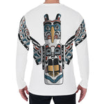 Native American Eagle Totem Print Men's Long Sleeve T-Shirt