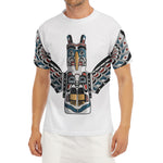 Native American Eagle Totem Print Men's Short Sleeve Rash Guard