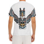 Native American Eagle Totem Print Men's Short Sleeve Rash Guard