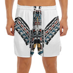 Native American Eagle Totem Print Men's Split Running Shorts