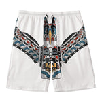 Native American Eagle Totem Print Men's Swim Trunks