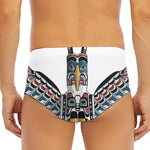 Native American Eagle Totem Print Men's Triangle Swim Briefs