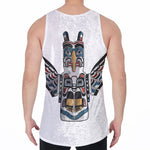 Native American Eagle Totem Print Men's Velvet Tank Top