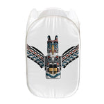 Native American Eagle Totem Print Mesh Laundry Hamper