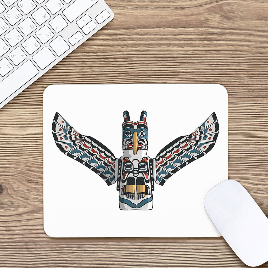 Native American Eagle Totem Print Mouse Pad