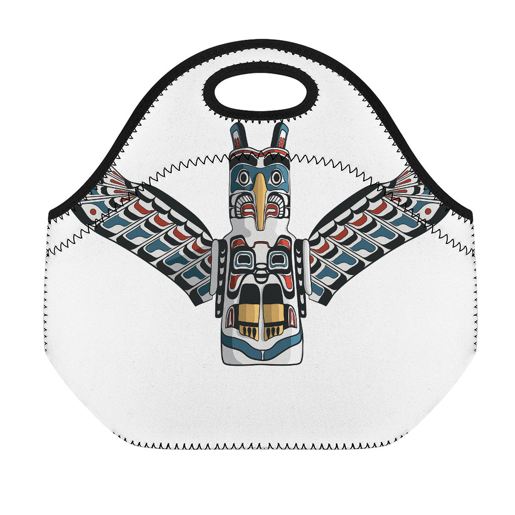 Native American Eagle Totem Print Neoprene Lunch Bag