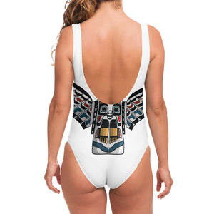 Native American Eagle Totem Print One Piece Swimsuit