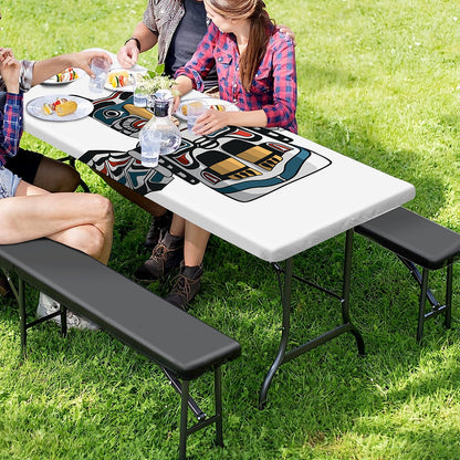 Native American Eagle Totem Print Picnic Table Cover
