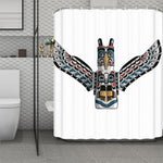 Native American Eagle Totem Print Polyester Shower Curtain