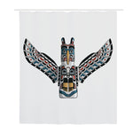 Native American Eagle Totem Print Polyester Shower Curtain