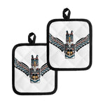 Native American Eagle Totem Print Pot Holders
