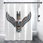 Native American Eagle Totem Print Premium Shower Curtain