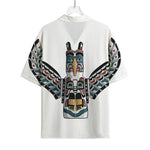 Native American Eagle Totem Print Rayon Hawaiian Shirt