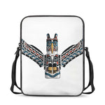 Native American Eagle Totem Print Rectangular Crossbody Bag