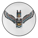 Native American Eagle Totem Print Round Floor Mat