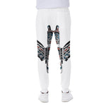Native American Eagle Totem Print Scuba Joggers