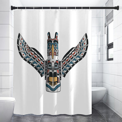 Native American Eagle Totem Print Shower Curtain