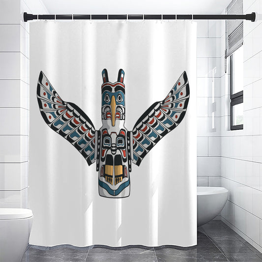 Native American Eagle Totem Print Shower Curtain