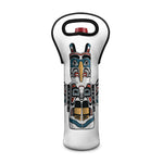 Native American Eagle Totem Print Single Neoprene Wine Tote