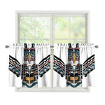 Native American Eagle Totem Print Tier Curtains