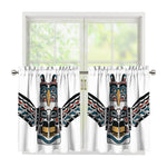 Native American Eagle Totem Print Tier Curtains