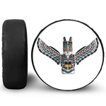 Native American Eagle Totem Print Tire Cover