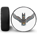 Native American Eagle Totem Print Tire Cover With Camera Hole