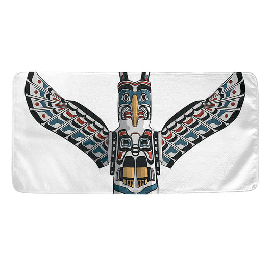 Native American Eagle Totem Print Towel