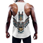 Native American Eagle Totem Print Training Tank Top