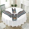 Native American Eagle Totem Print Waterproof Round Tablecloth