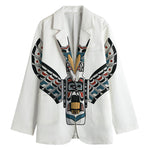 Native American Eagle Totem Print Women's Blazer