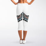 Native American Eagle Totem Print Women's Capri Leggings