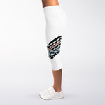 Native American Eagle Totem Print Women's Capri Leggings