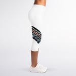 Native American Eagle Totem Print Women's Capri Leggings