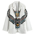Native American Eagle Totem Print Women's Cotton Blazer
