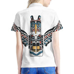 Native American Eagle Totem Print Women's Polo Shirt