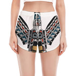Native American Eagle Totem Print Women's Split Running Shorts