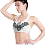 Native American Eagle Totem Print Women's Sports Bra