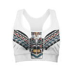 Native American Eagle Totem Print Women's Sports Bra