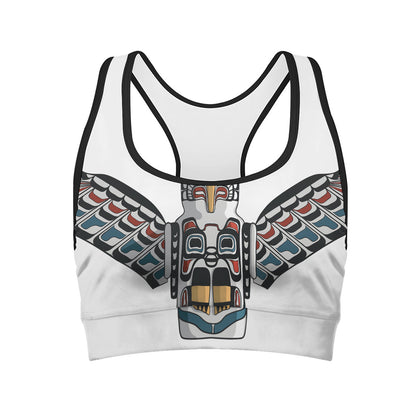 Native American Eagle Totem Print Women's Sports Bra